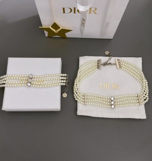 디올 dior 펄 미러 초커 & 브레이슬릿