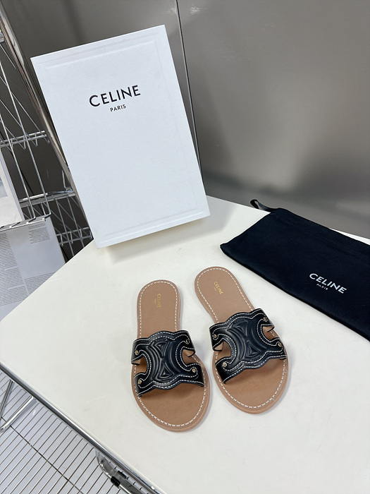 셀린느 23ss celine 카프스킨 트리오페 뮬 슬라이드