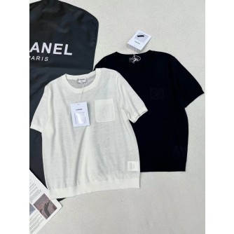 샤넬 프리컬렉션 티셔츠 화이트 P77025 (화이트/블랙)